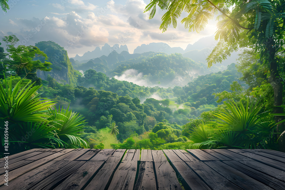 Landscape of Asia tropical rainforest, canopy tree of jungle green forest park outdoor, nature environment mountain view, concept of freedom relaxation in holiday for spa yoga and retreat. Landscape of Asia tropical rainforest, canopy tree of jungle green forest park outdoor, nature environment mountain view, concept of freedom relaxation in holiday for spa yoga and retreat.