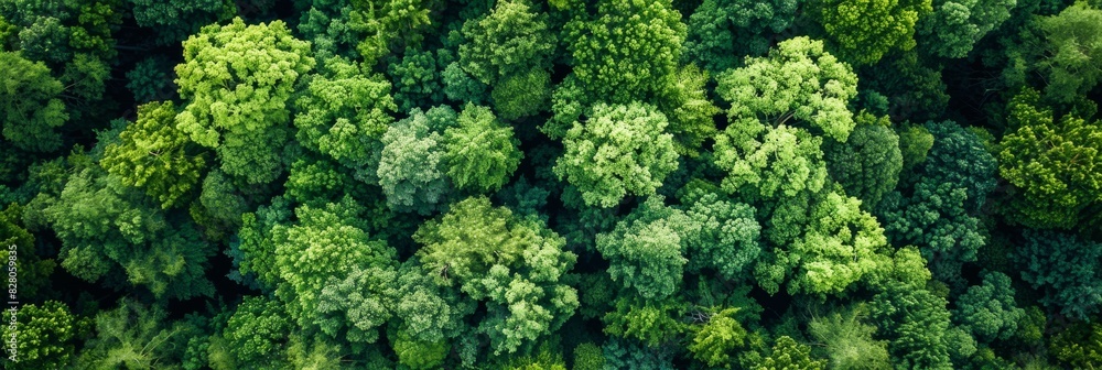 Aerial top view of green trees in forest. Drone view of dense green tree captures CO2. Green tree nature background for carbon neutrality and net zero emissions concept. Sustainable green environment. Aerial top view of green trees in forest. Drone view of dense green tree captures CO2. Green tree nature background for carbon neutrality and net zero emissions concept. Sustainable green environment.