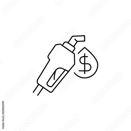 cheap gasoline thin outline icon vector design good for website and mobile app