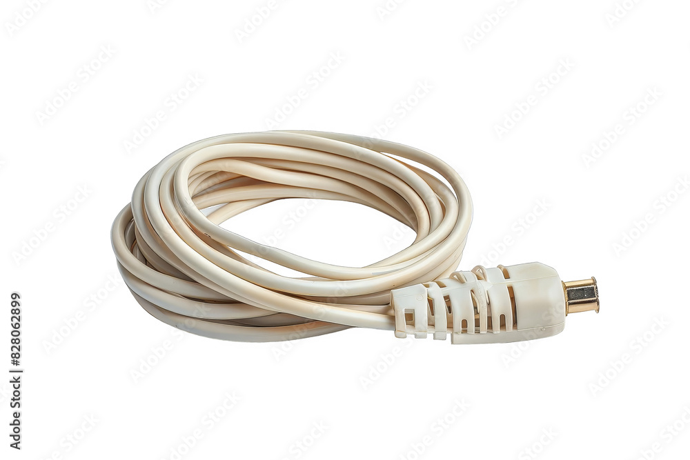 isolated white background of extension cord isolated white background of extension cord