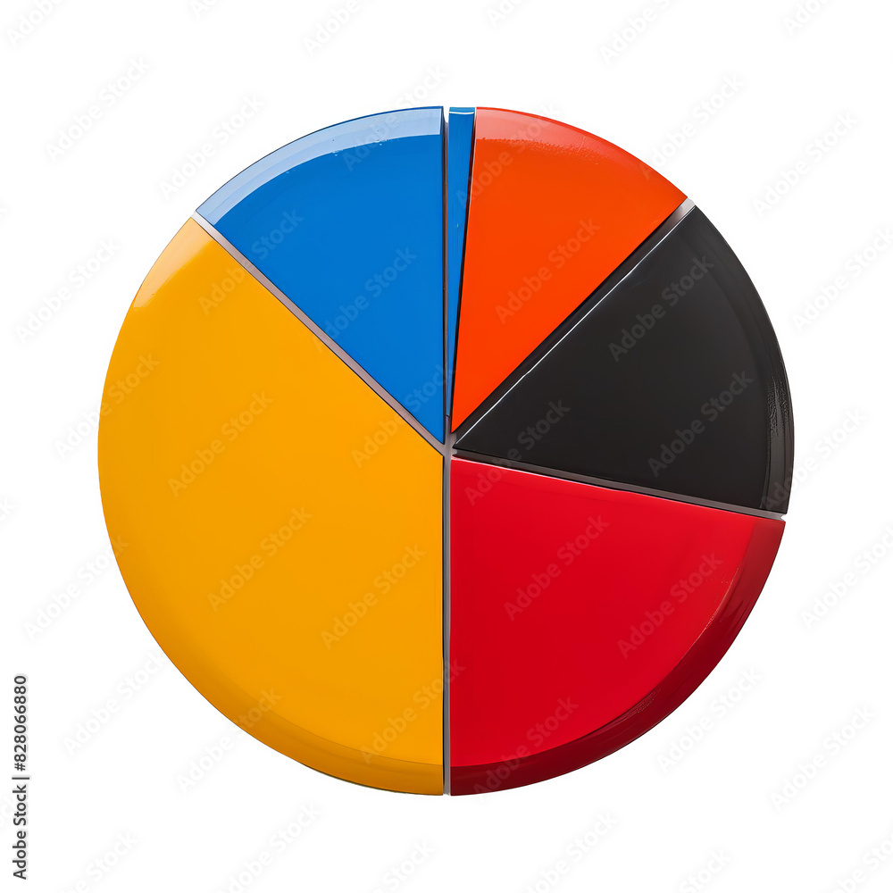 isolated white background of pie chart isolated white background of pie chart