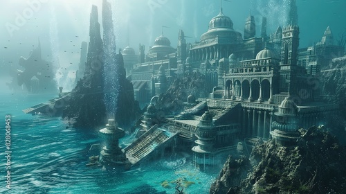 Atlantis: A Mythical Metropolis Rising from the Depths of Time and Legend photo