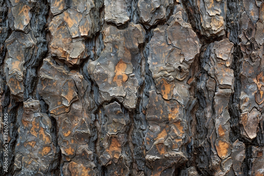 Peeling bark of a tree showing underlying wood. Nature detail concept Peeling bark of a tree showing underlying wood. Nature detail concept