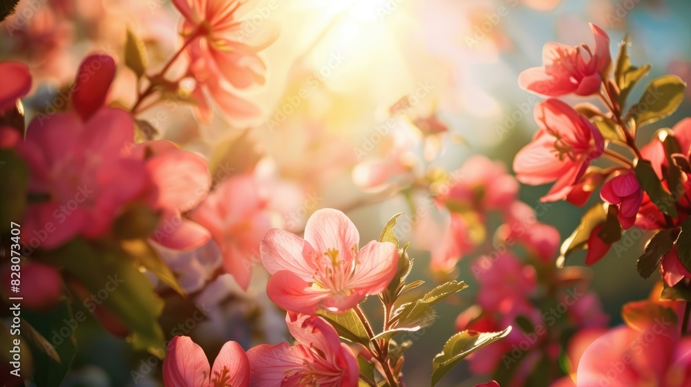 Blooming of flowers in the spring Blooming of flowers in the spring