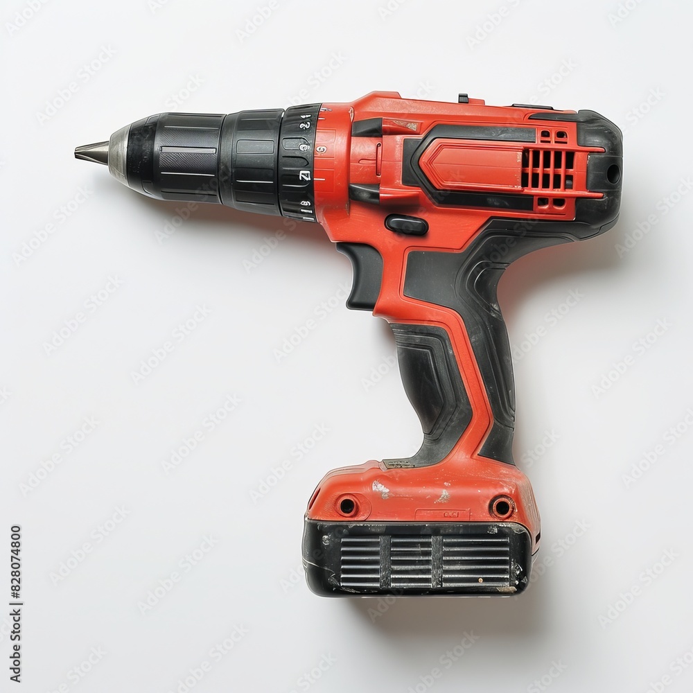 Cordless power drill on white background Cordless power drill on white background