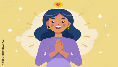 As the biofeedback therapy session comes to an end the woman feels grateful for the new skill she has acquired and excited to continue using it in her daily life.. Vector illustration