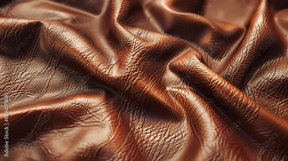 Leather with rough texture in brown hue. Natural material concept Leather with rough texture in brown hue. Natural material concept