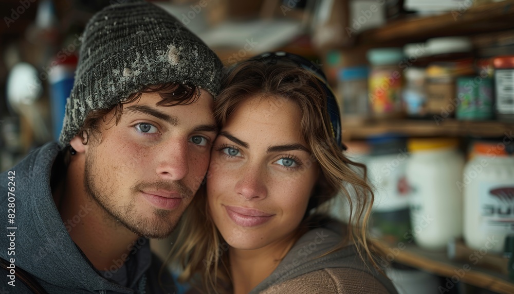 young couple, close up on there face young couple, close up on there face