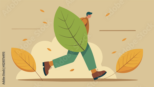 The rustling of leaves under my feet awakens my senses and heightens my awareness as I embark on my mindfulness and photography walk.. Vector illustration