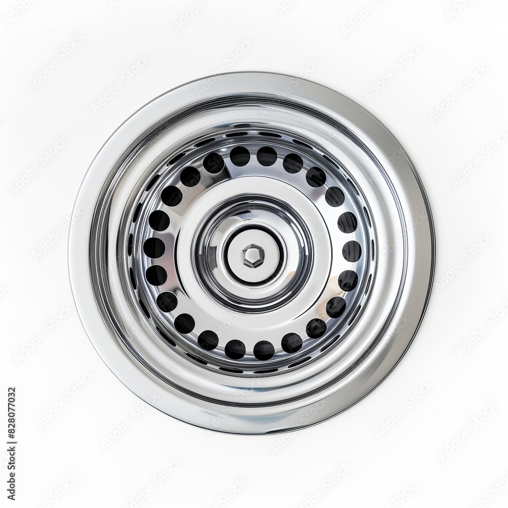 Sink drain hole on white background Sink drain hole on white background