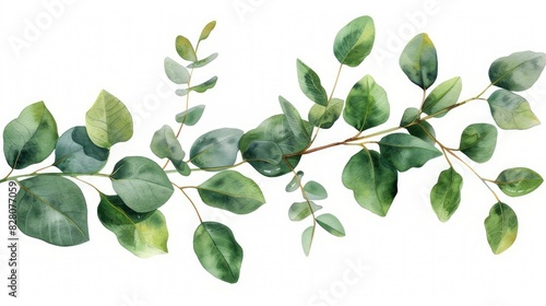Elegant eucalyptus leaves arrangement