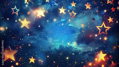 Glittering galaxy of vibrant stars against a midnight sky