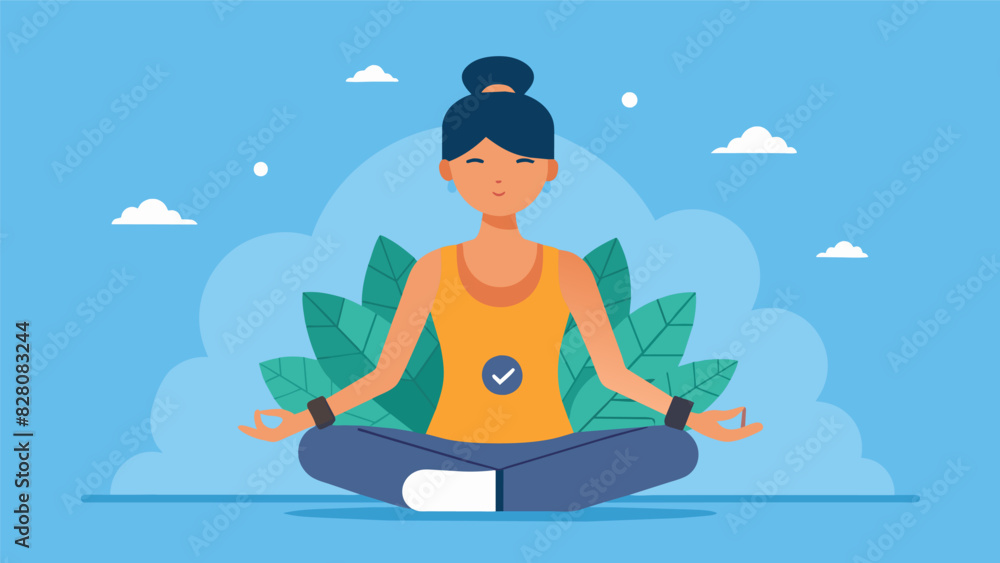 Utilize your fitness trackers guided breathing exercises to help reduce stress and improve overall wellness.. Vector illustration