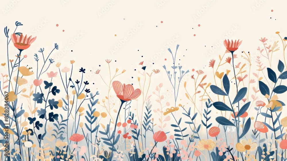 Beautiful minimal Hand-drawn whimsical background, Beautiful minimal Hand-drawn whimsical background,