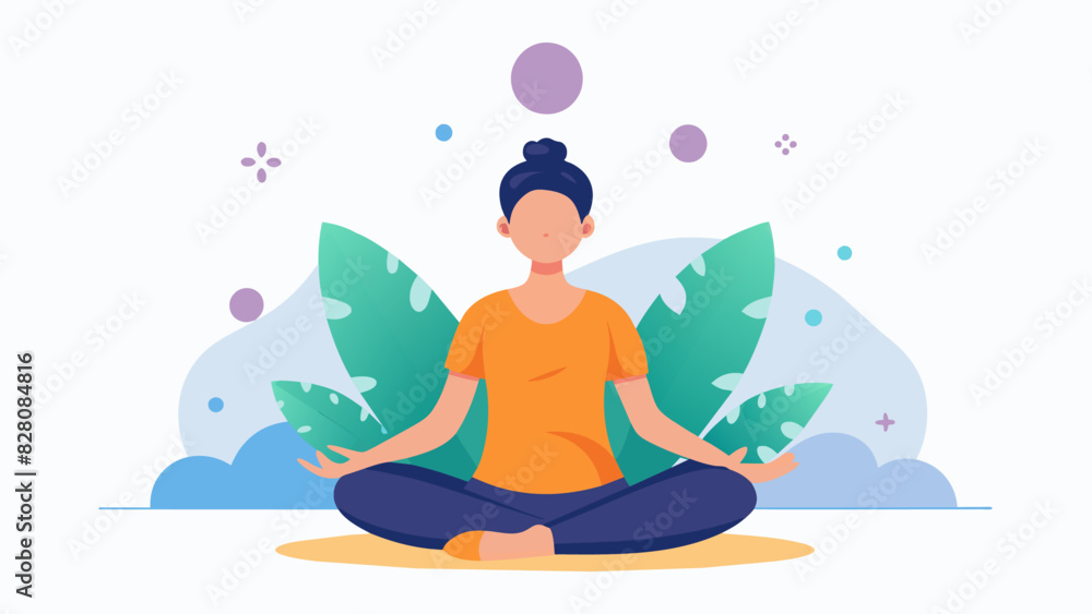 Mindfulness techniques to increase awareness and acceptance of ones emotions.. Vector illustration Mindfulness techniques to increase awareness and acceptance of ones emotions.. Vector illustration
