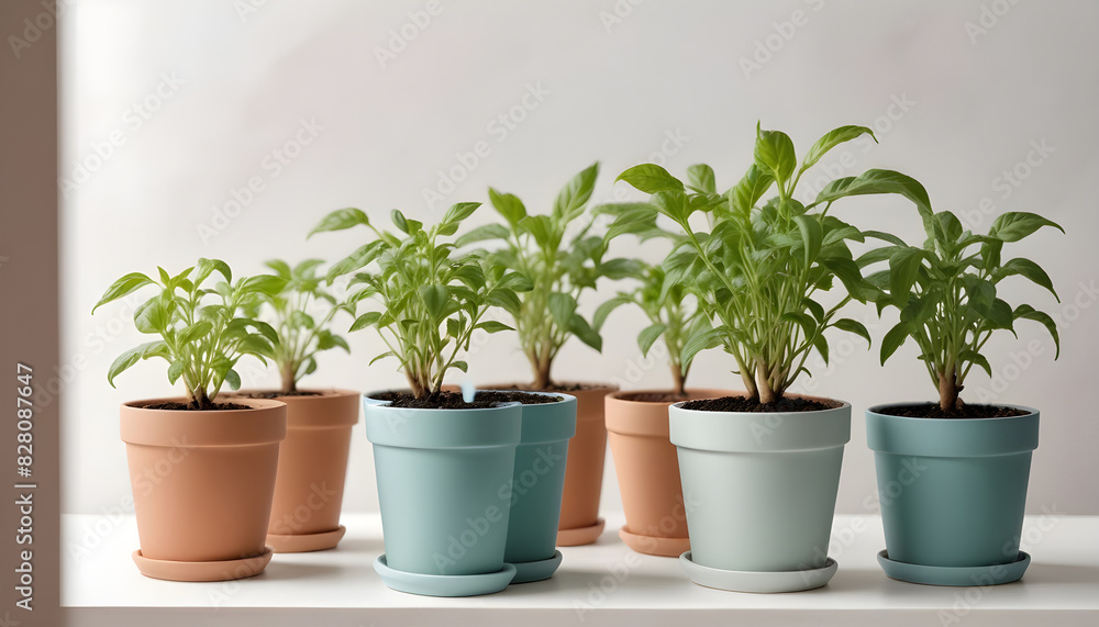 Pepper seedlings grown ecologically pots indoors 2 Pepper seedlings grown ecologically pots indoors 2