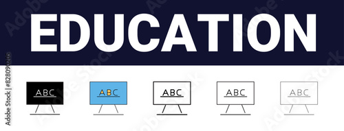 Different style Back to school icons collection. outline icons related to higher education. editable outline, back to school icons, back to school collection, outline icons, higher education icons,