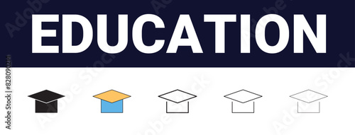 Different style Back to school icons collection. outline icons related to higher education. editable outline, back to school icons, back to school collection, outline icons, higher education icons,