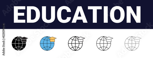 Different style Back to school icons collection. outline icons related to higher education. editable outline, back to school icons, back to school collection, outline icons, higher education icons,
