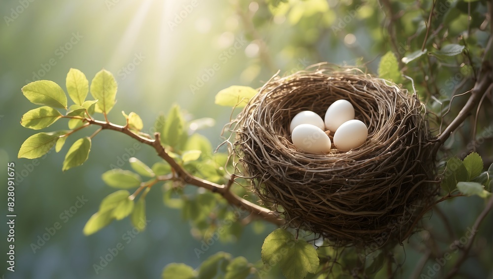 High in the branches, a delicate nest cradled new life in the morning light ai_generated High in the branches, a delicate nest cradled new life in the morning light ai_generated