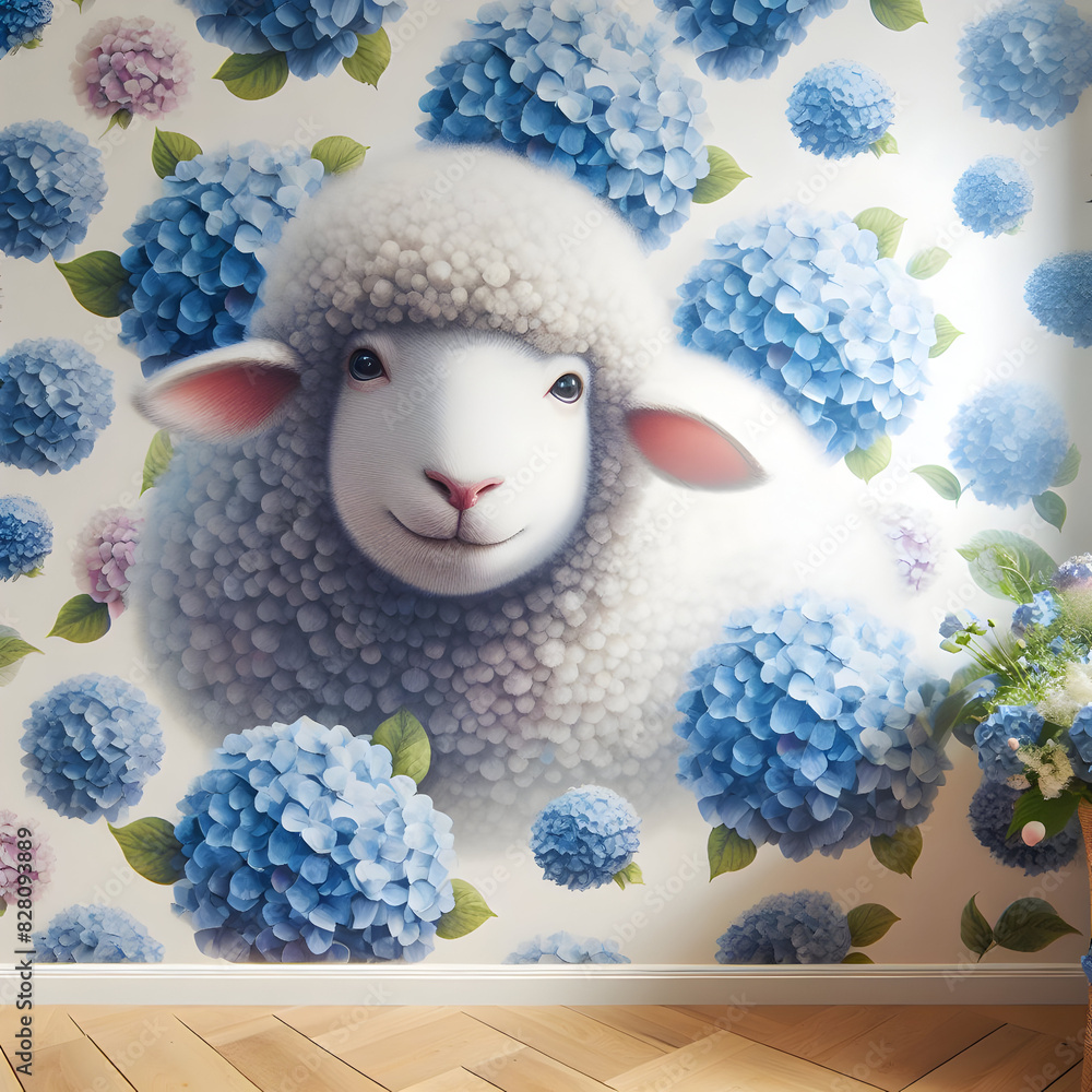 Obraz premium Beautiful wallpaper in a beautiful home Lake In The Mountains Art Print. 