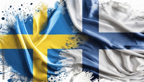 Flag Collision Design of Sweden and Finland photo