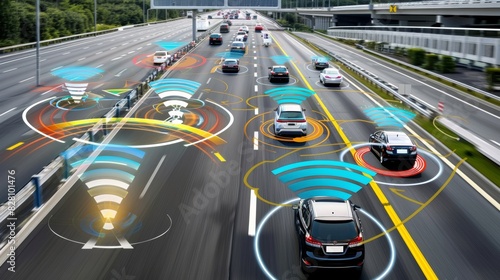AI controls self-driving vehicles, improving efficiency and safety in transportation. 