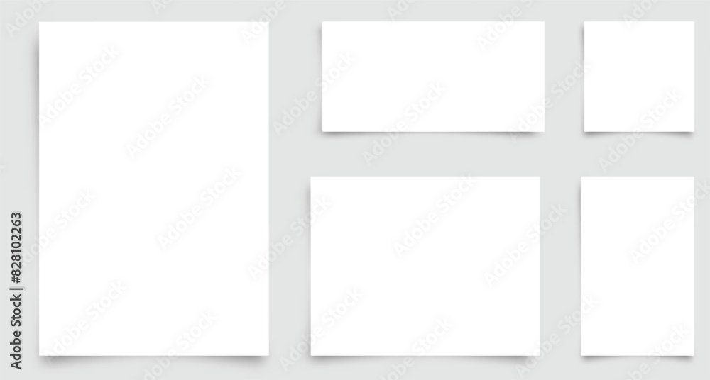 White papers, notes with shading, paper vector, paper art
White papers, notes with shading, paper vector, paper art