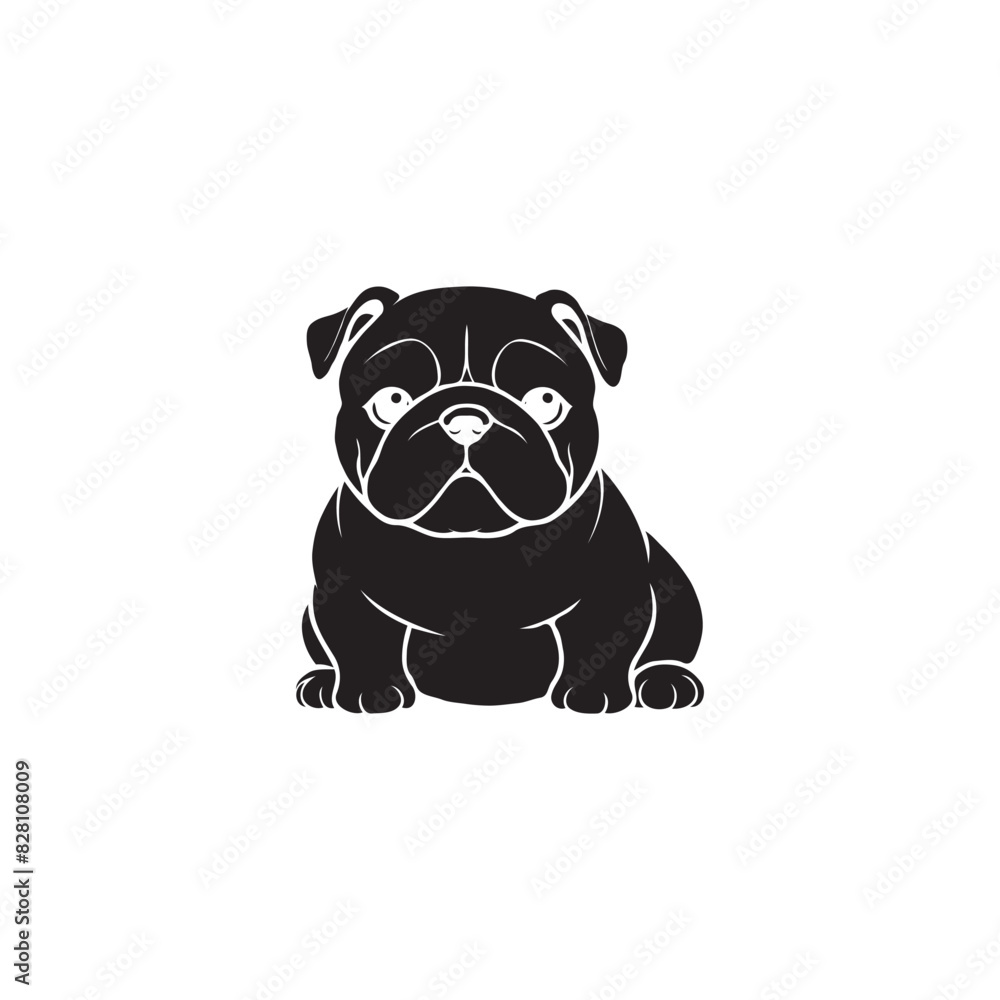 French bulldog silhouettes - vector illustration French bulldog silhouettes - vector illustration