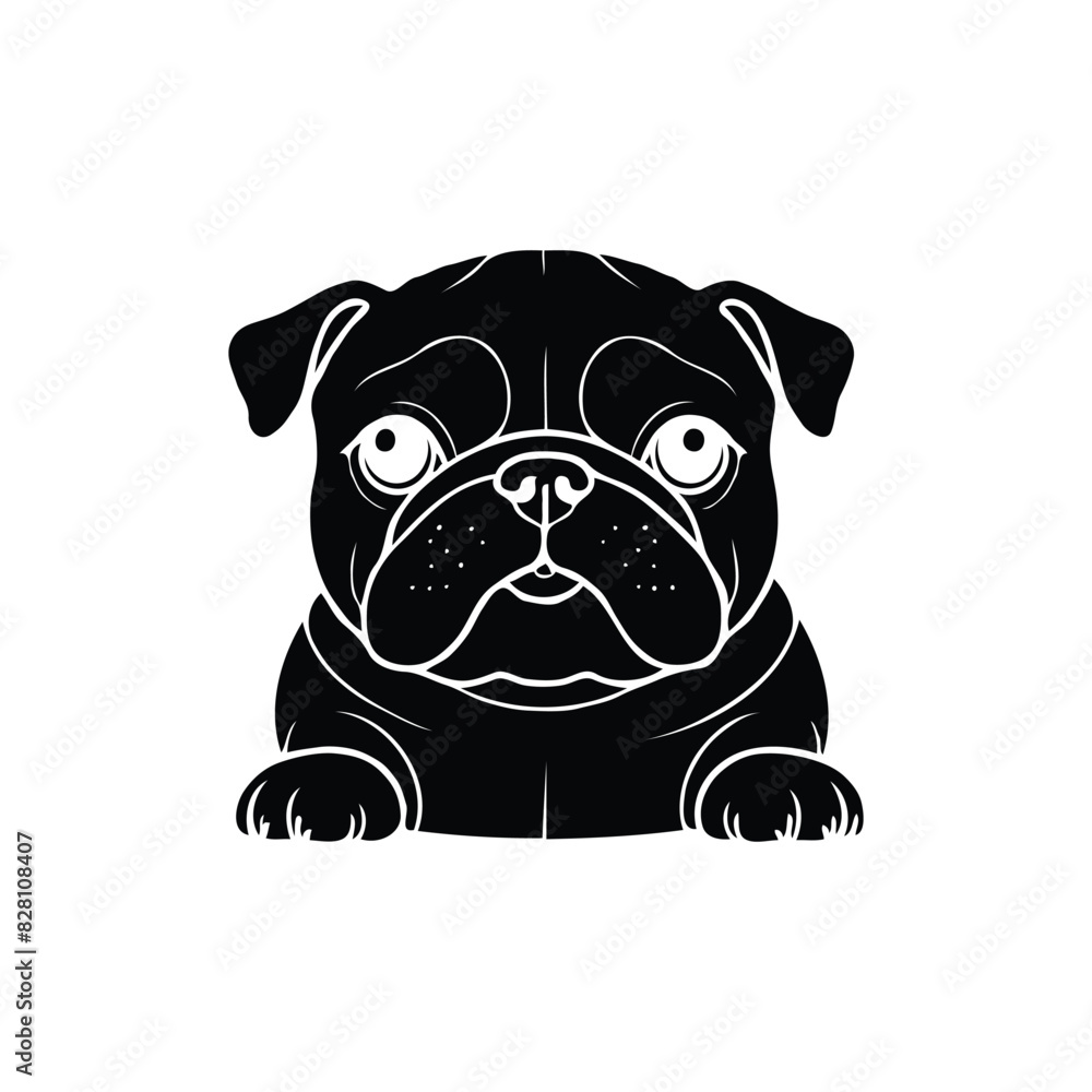 French bulldog silhouettes - vector illustration French bulldog silhouettes - vector illustration