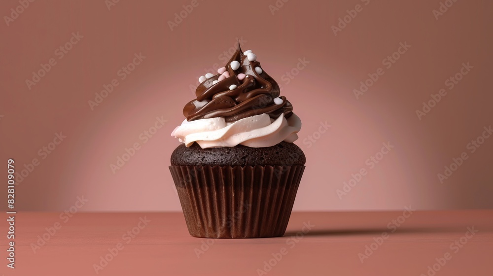 Chocolate Cupcake Day concept with copy space area for text Chocolate Cupcake Day concept with copy space area for text