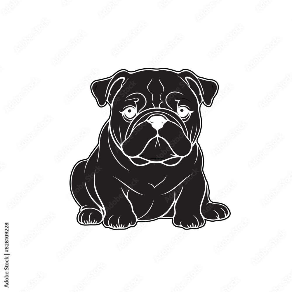 French bulldog silhouettes - vector illustration French bulldog silhouettes - vector illustration