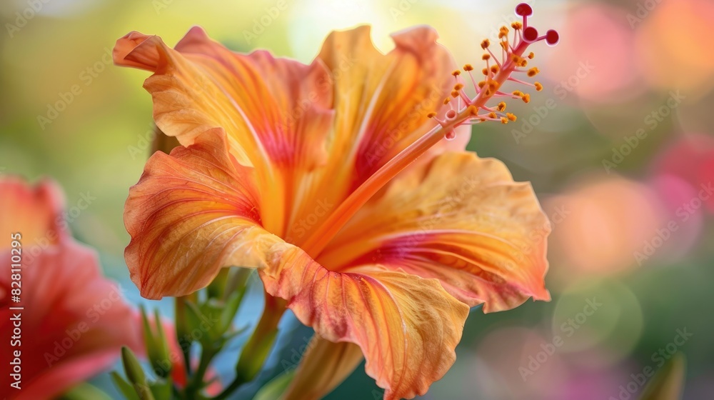 Vibrant majestic trumpet bloom Vibrant majestic trumpet bloom