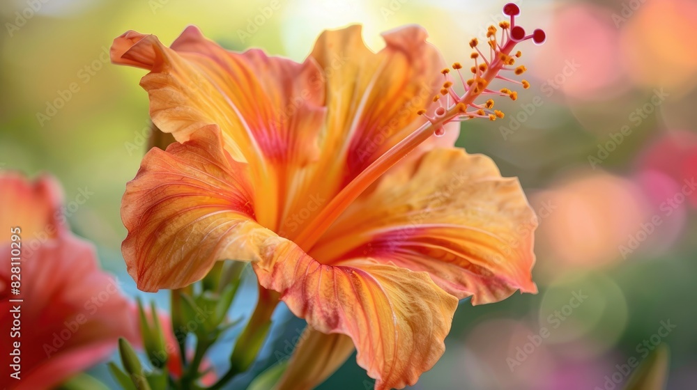 Vibrant majestic trumpet bloom