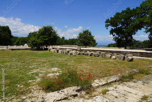 View of the Palace of Aigai (Aegae) in Macedonia, Greece photo