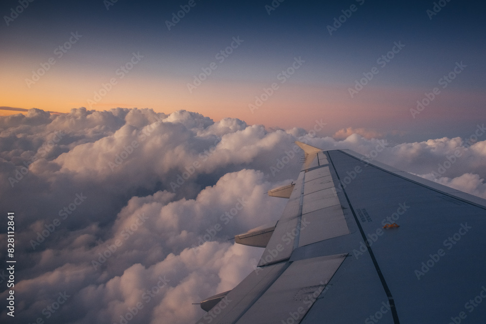 sky clouds view from airplane window sky clouds view from airplane window