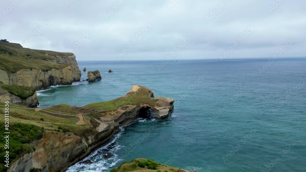 Beautiful Cliffs of Tunnel Beach, Dunedin, South Island, New Zealand Beautiful Cliffs of Tunnel Beach, Dunedin, South Island, New Zealand