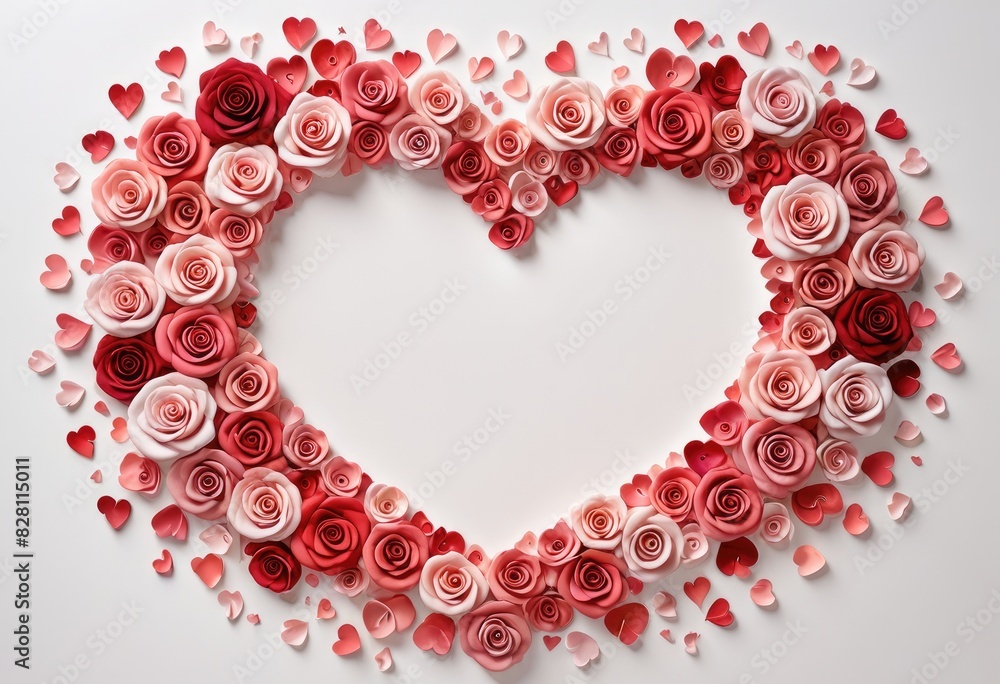 A clean design with heart shapes in varying shades of rose on a white canvas, representing the love and warmth of a loving relationship