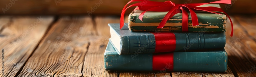 book with red ribbon as a gift
