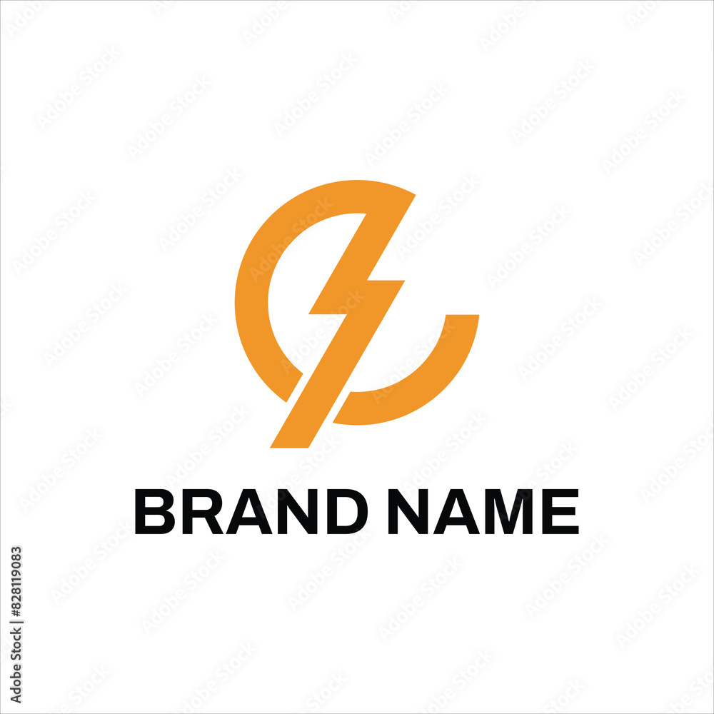 Letter E Lightning Bolt Logo Letter E Lightning Bolt Logo