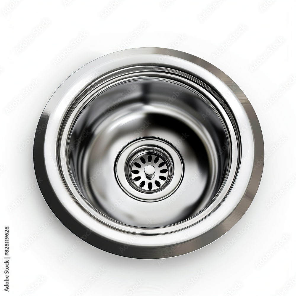 Sink drain hole on white background Sink drain hole on white background