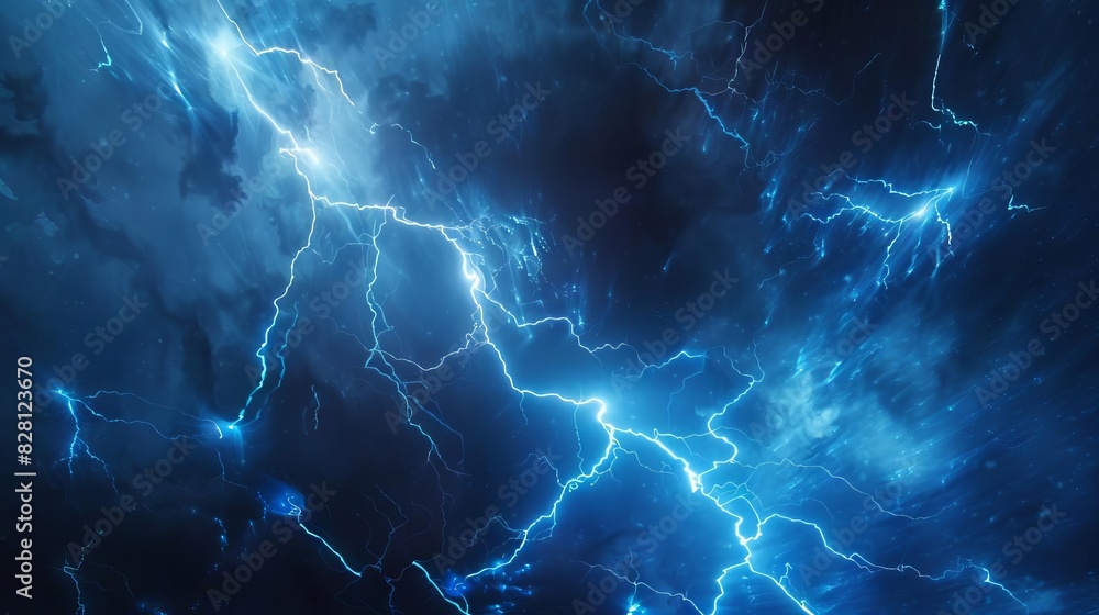 dramatic blue lightning bolts crackling against electric plasma background powerful energy concept dramatic blue lightning bolts crackling against electric plasma background powerful energy concept