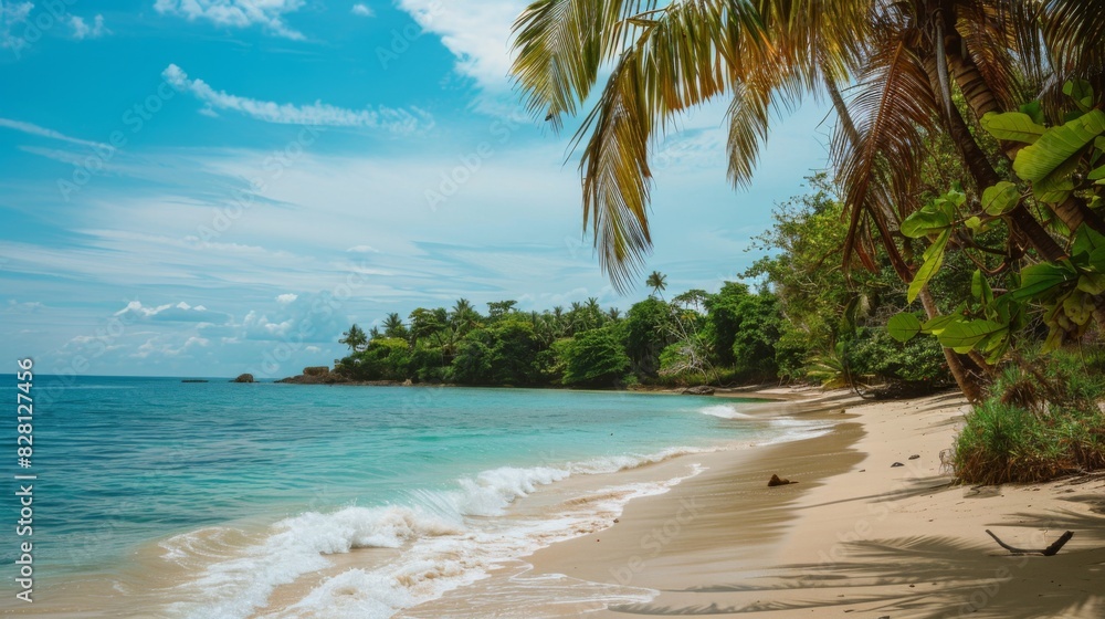 Tropical Beach with Clear Blue Water Tropical Beach with Clear Blue Water