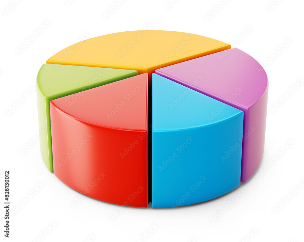 Obraz premium 3d asset allocation icon, colorful