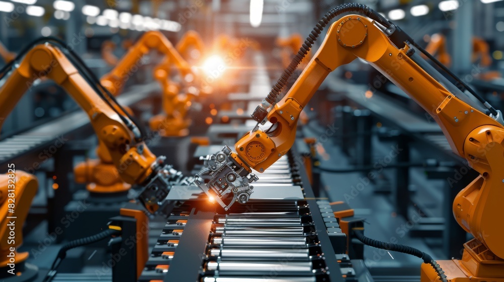 Future Technology Production Line: Industrial Robots in Modern Manufacturing Environment Future Technology Production Line: Industrial Robots in Modern Manufacturing Environment