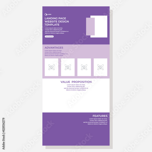 UI design landing page for business