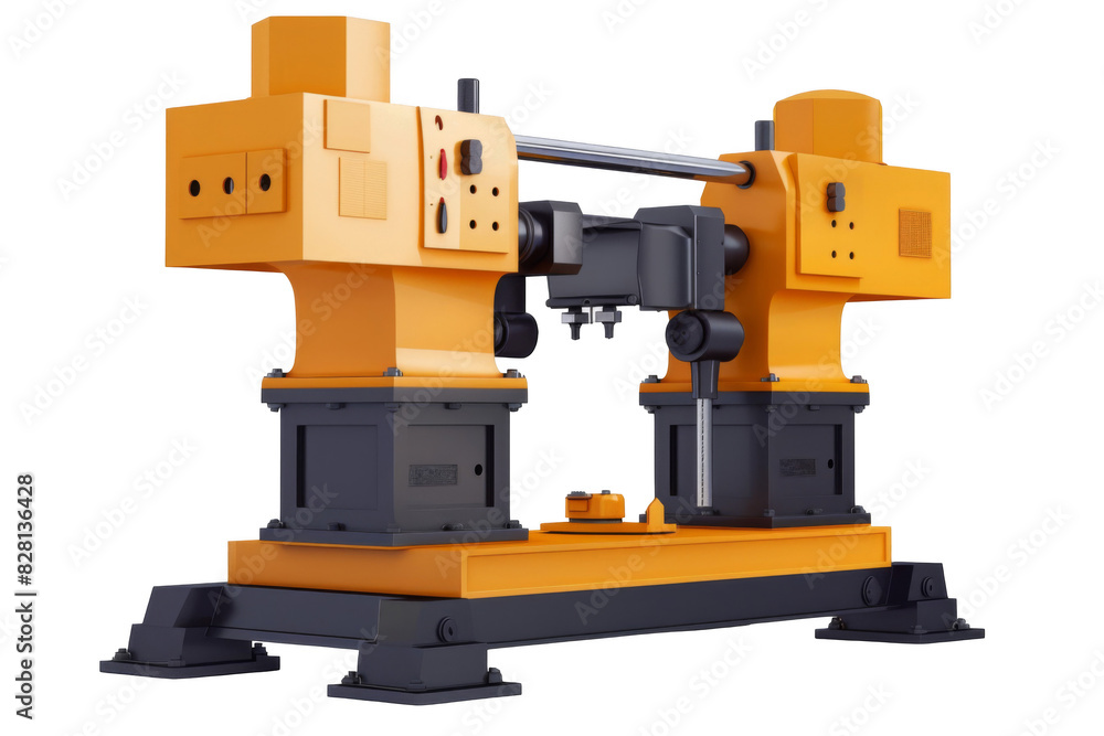 Hydraulic press, isolated white background, PNG di-cut style, realistic photo style, object as model Hydraulic press, isolated white background, PNG di-cut style, realistic photo style, object as model