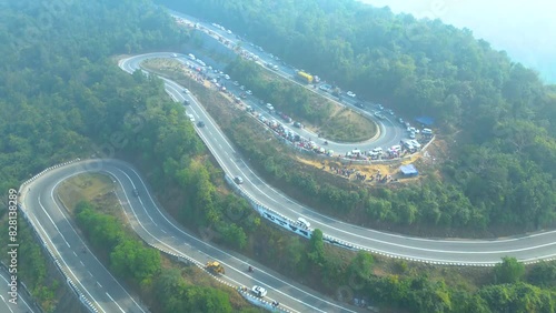 Patratu Valley Aerial View This beautiful tourist spot just 30 Kms from Ranchi town, India photo