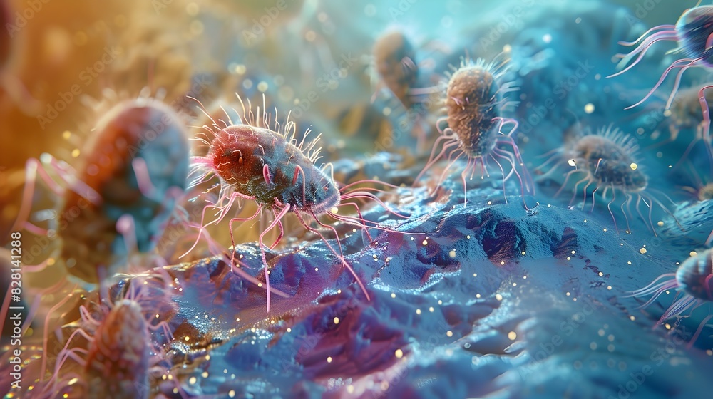 Unseen Dangers: Microscopic Dust Mites Thriving on a Mattress Unseen Dangers: Microscopic Dust Mites Thriving on a Mattress