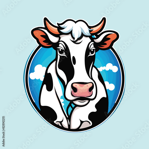 logo cow and milk cool art